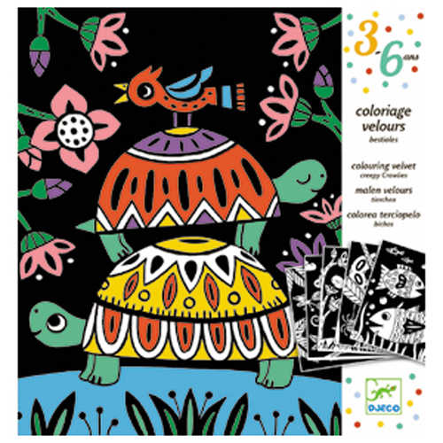 COLORIAGE VELOURS BESTIOLES - BRICOLAGE / Dessin, peinture et coloriage